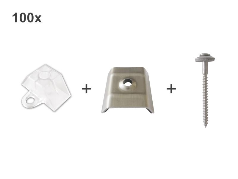 Preview: Komplett-Befestigung für Well- und Trapezplatten